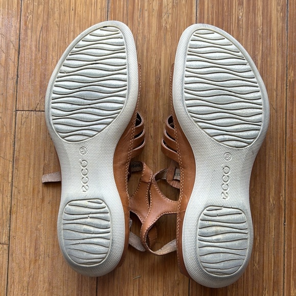 Ecco Tan Leather Fisherman Sandals - Picture 5 of 9